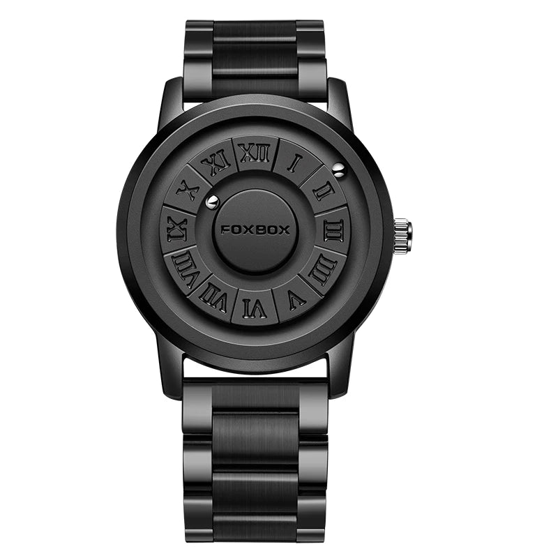 FOXBOX 2025 new men's watches brand creative leather strap ball bearing quartz waterproof clock watches for men reloj hommes+BOX
