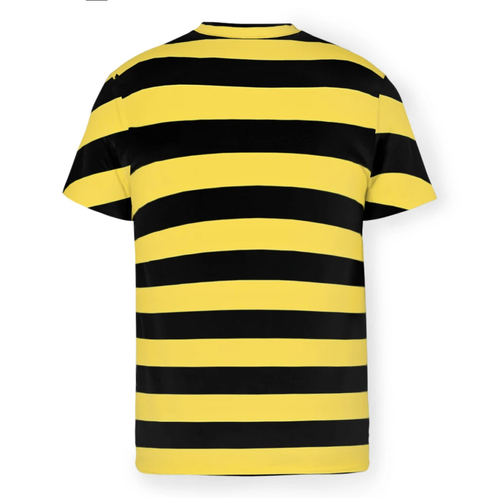 Fashion Color Men's T-Shirt Bee stripes Black And Yellow Stripes Personalize Men's Thin T-Shirt Hipster Tops Women Tee