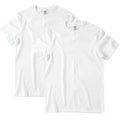 2pcs Solid Color T-shirt 100_ Cotton Men Women White O-Neck Loose Short-sleeved Basic Models All-match T-shirt Couple Tops Black